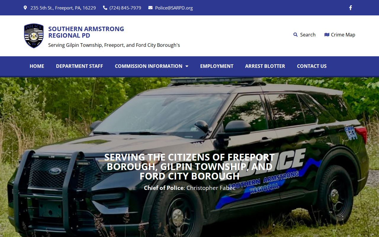 Ford City Busted Mugshots official Southern Armstrong Regional Police arrest blotter landing area